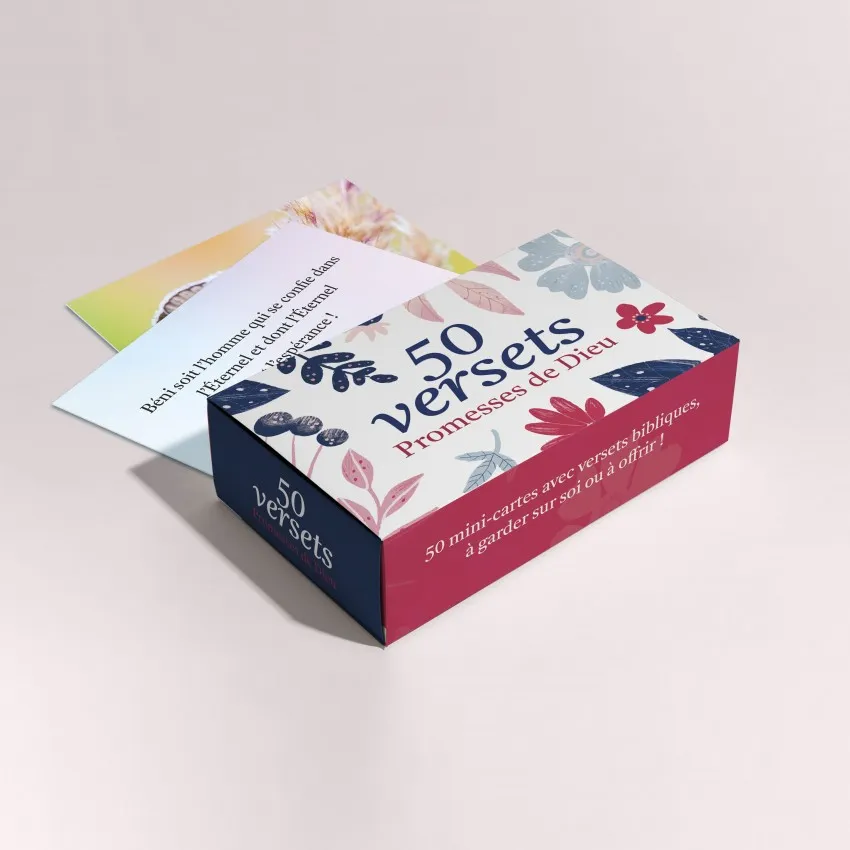 Lot de 50 mini cartes Promesse de Dieu