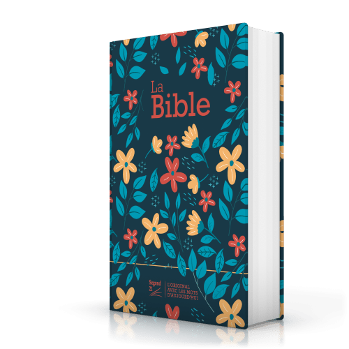 Bible Segond 21 compacte (Premium Style) - Couverture rigide, toilée et matelassée, motif marguerite