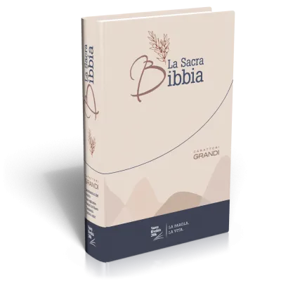 Italien, Bible NR2006 gros caractères - rigide illustré bleu-beige