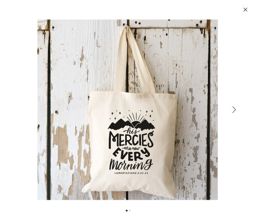 Sac (Tote bag) "His Mercy" turquoise