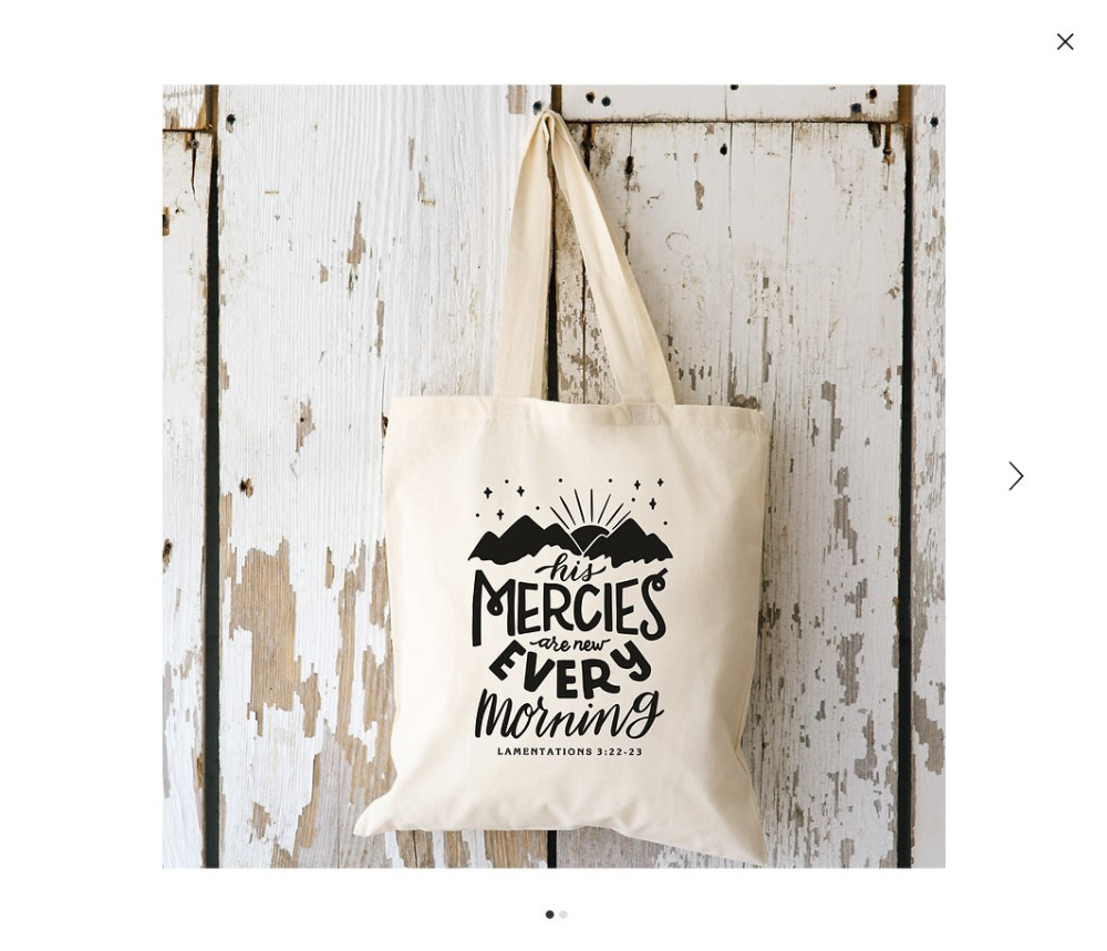 Sac (Tote bag) "His Mercy" bleu