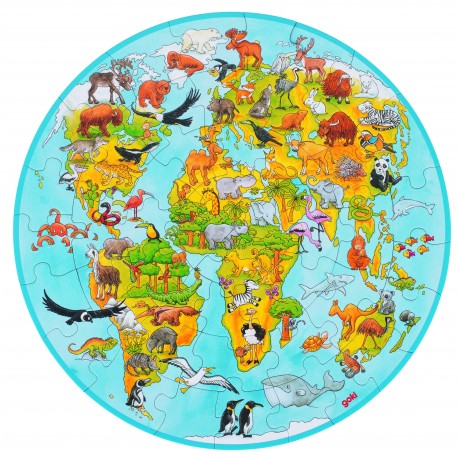 Puzzle du monde XXL 49 pièces 45 cm de diamètre