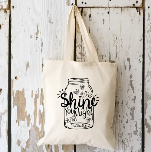 Sac (Tote bag) "Shine your Light" écru