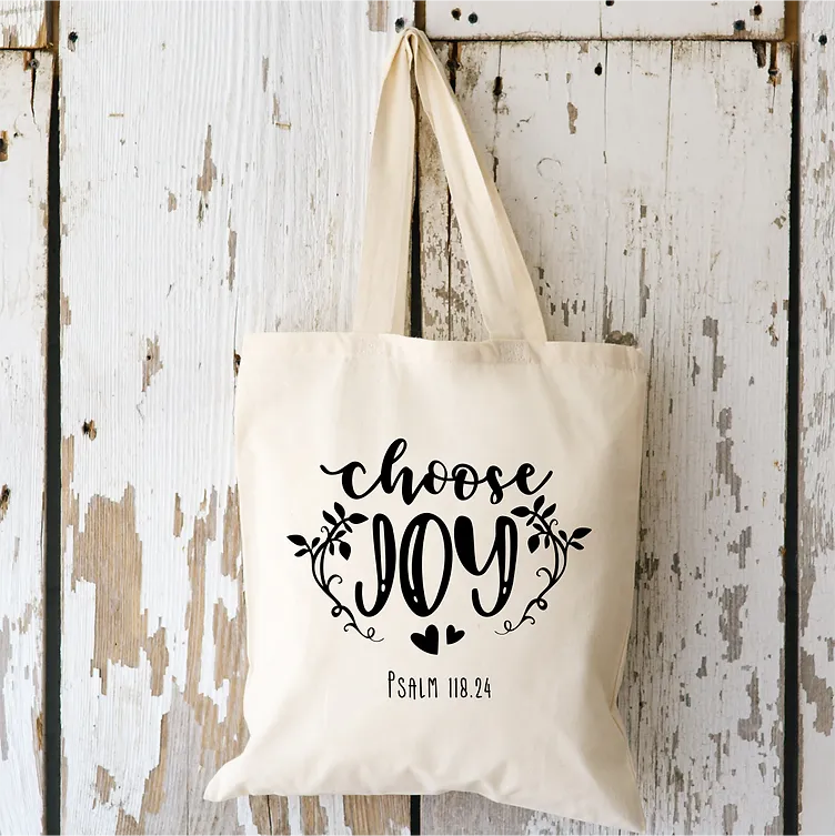 Sac (Tote bag) "Choose Joy" corail