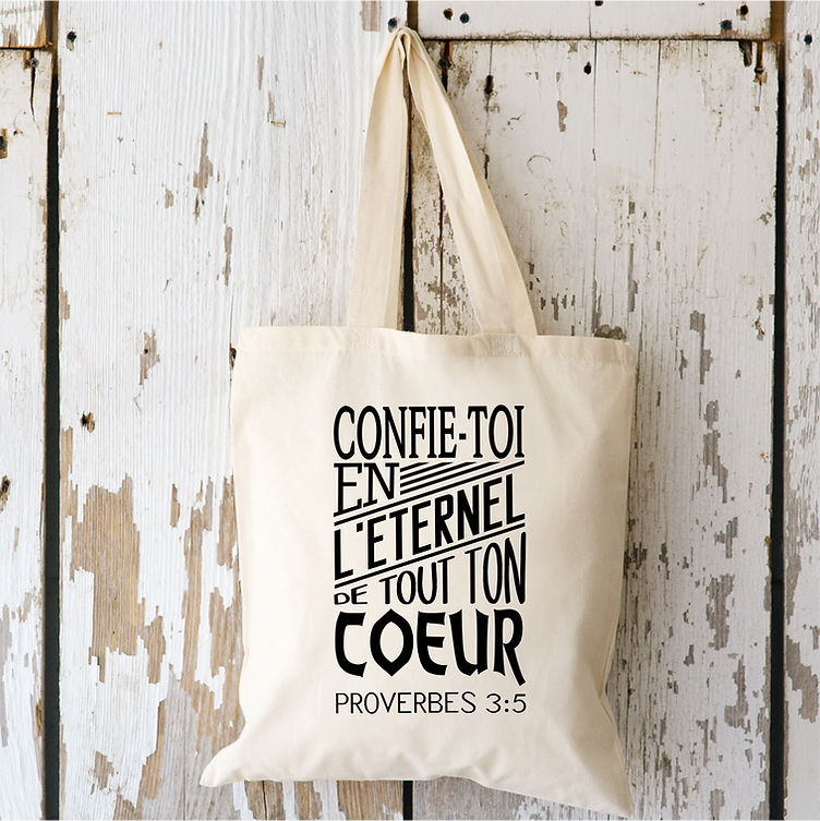 Sac (Tote bag) "Confie-toi" rose