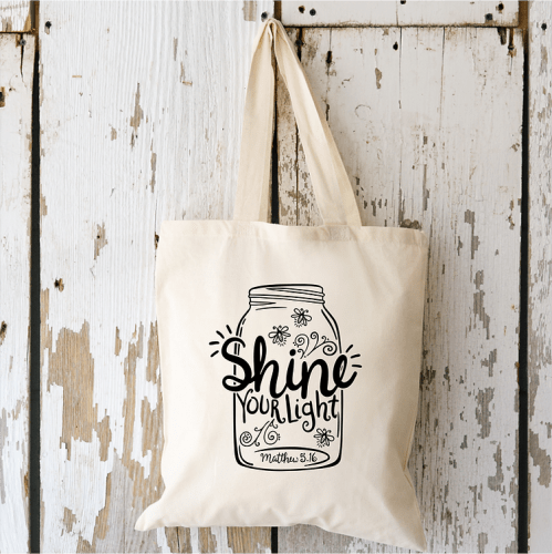 Sac (Tote bag) "Shine your Light" fushia