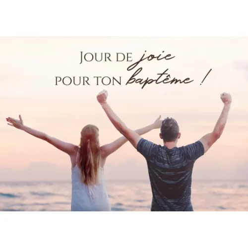 Carte postale Jour de joie pour ton batême Jér 17:7