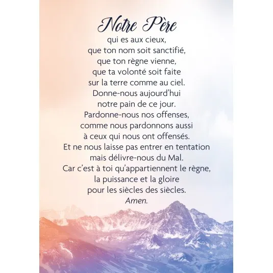 Carte notre père montagne