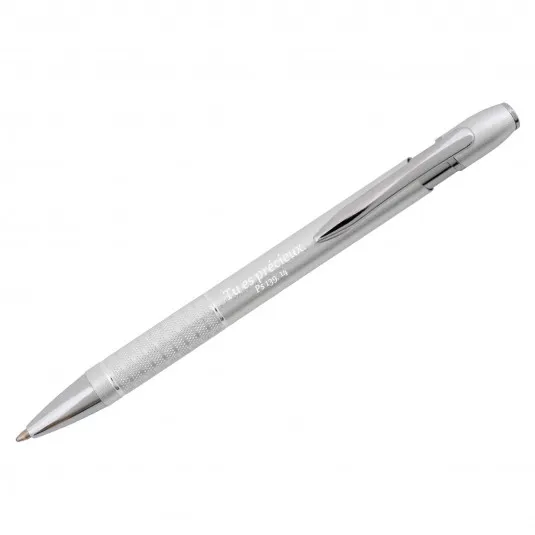 Stylo métal Ruth coloris argent "Tu es précieux"