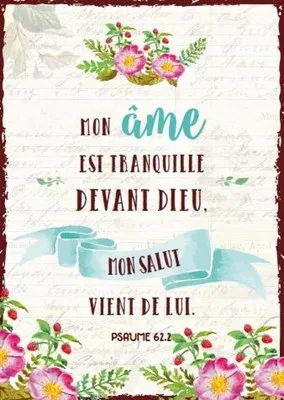 Carte postale Mon âme est tranquille devant Dieu