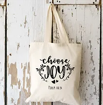Sac (tote bag) "Choose Joy" corail