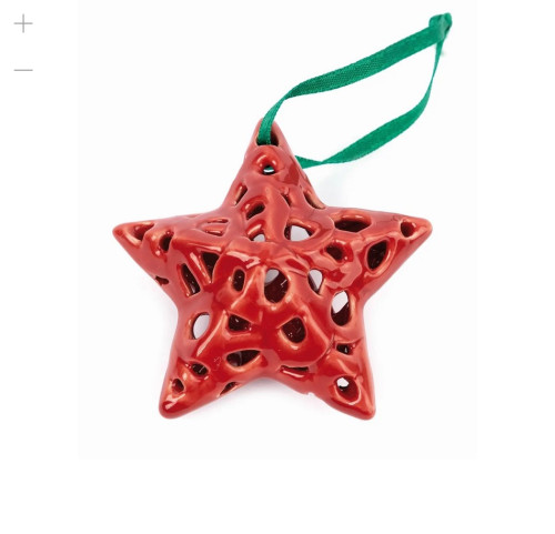 Etoile beige à suspendre