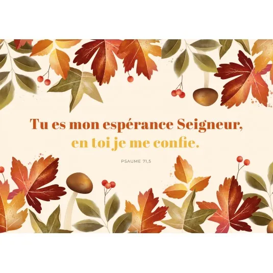 Carte postale fleurs d'automnes et champignons PS 71:5