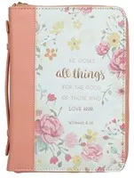 Fourre de Bible saumon - He works all things for the good of those who love Him