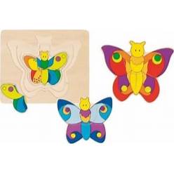 Puzzle - Papillon - 4 couches - 11 pièces