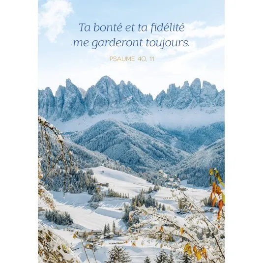 Carte postale Paysage de neige Ps 40:11