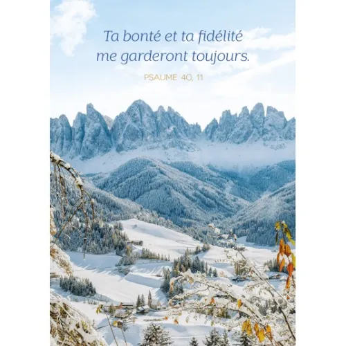 Carte postale Paysage de neige Ps 40:11