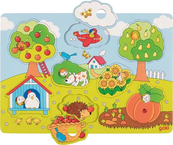 Puzzle - Au jardin - images cachées - 8 pièces