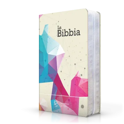 Bible compacte italien -Modèle souple, toilé, zipper