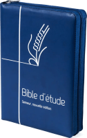 Bible d'étude Semeur 2015 souple bleu ferm. éclair