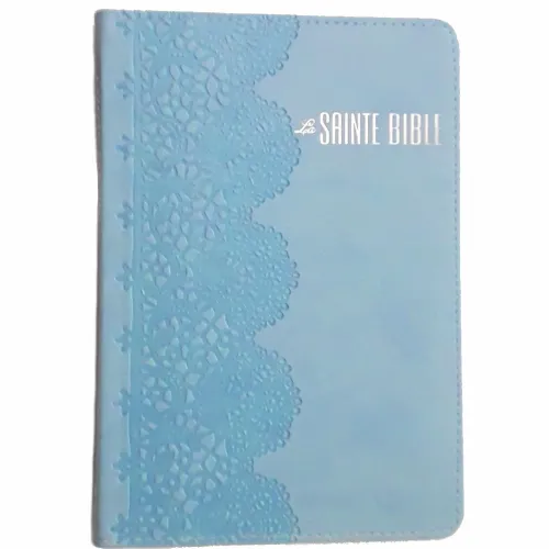 Bible Segond Esaïe 55 - Souple bleu motif dentelles 202
