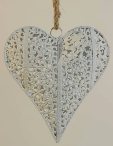 Coeur en fonte blanc