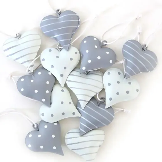 Coeur en fonte Blanc ou gris