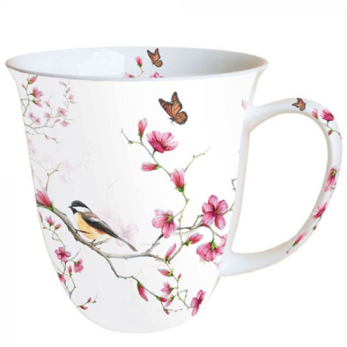 Mug 0.4 L Oiseaux dans branches fleuries