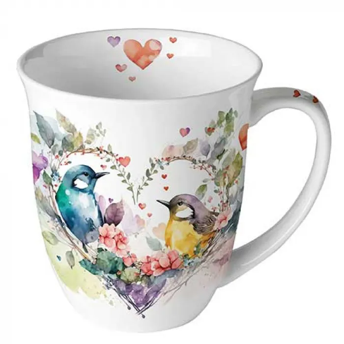 Mug 0.4 L Oiseaux dans coeur