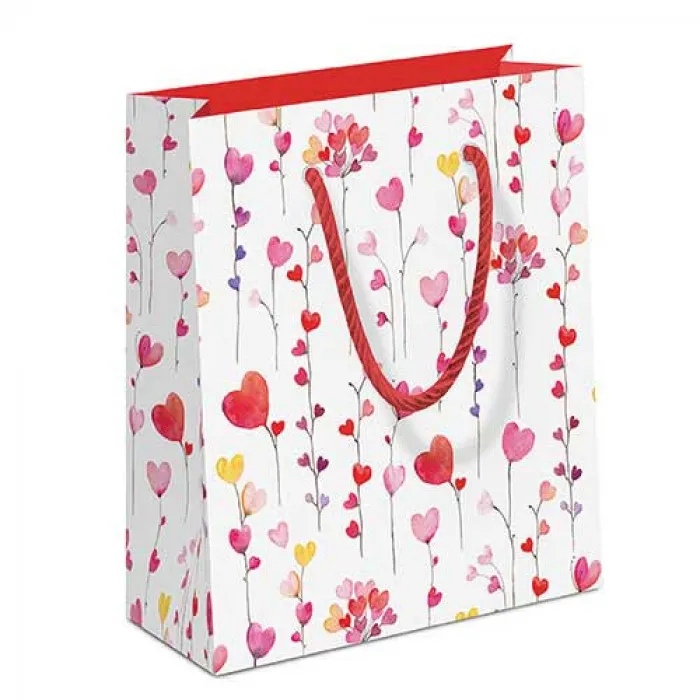 Pochette cadeau Guirlandes de coeurs