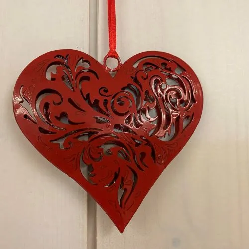 Coeur en fonte rouge