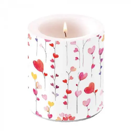 Bougie grande Guirlande de coeurs