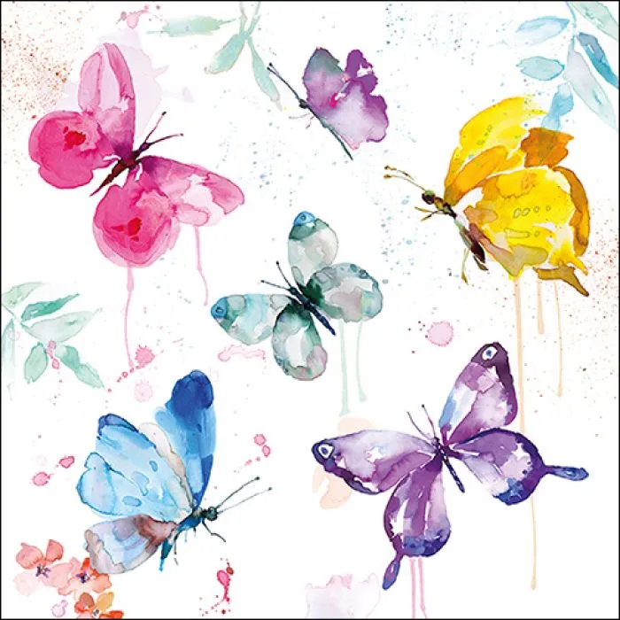 serviette grande Collection de papillons