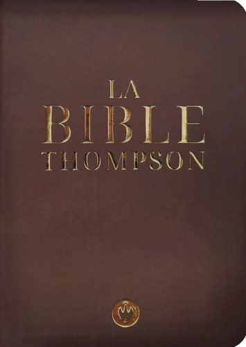Bible Colombe Thompson - souple fibrocuir marron tranche or