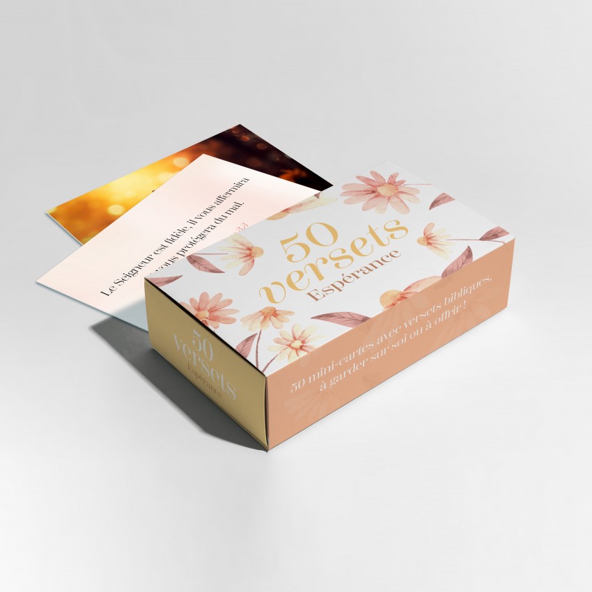 Lot de 50 mini-cartes espérance