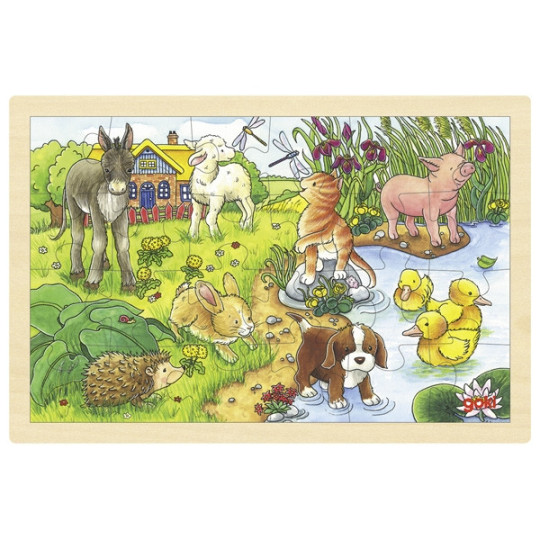 Puzzle - Ferme, Etang - 24 pièces - Goki