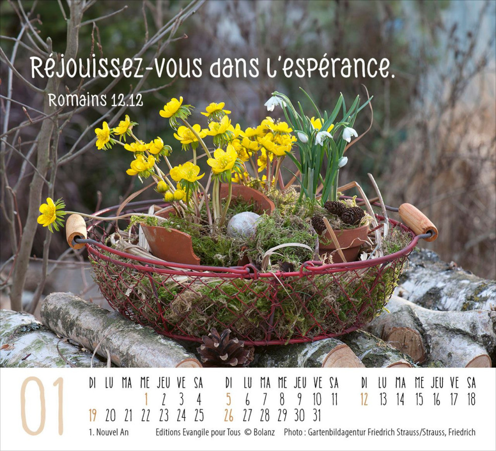 CALENDRIER HARMONIE FLEURS - MINI