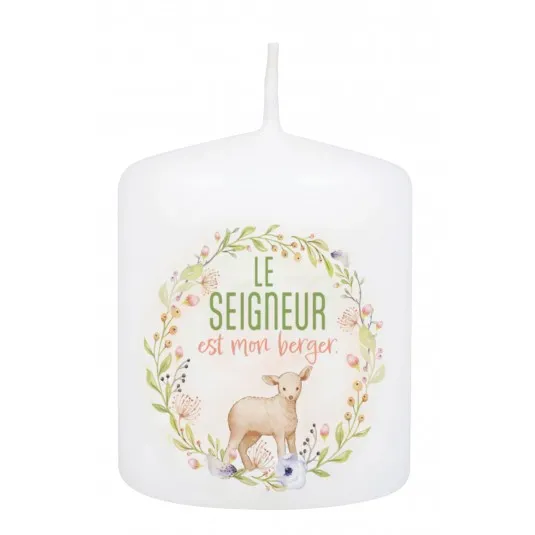 Petite bougie pour Pâques motif agneau