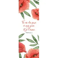 Signet coquelicots dessinés - Tu as du prix à mes yeux et je t'aime Es 43:4