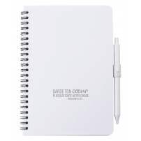 Carnet de note blanc "Garde ton coeur..." avec stylo