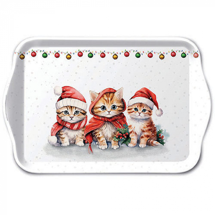 Plateau petit Trois chats de Noël