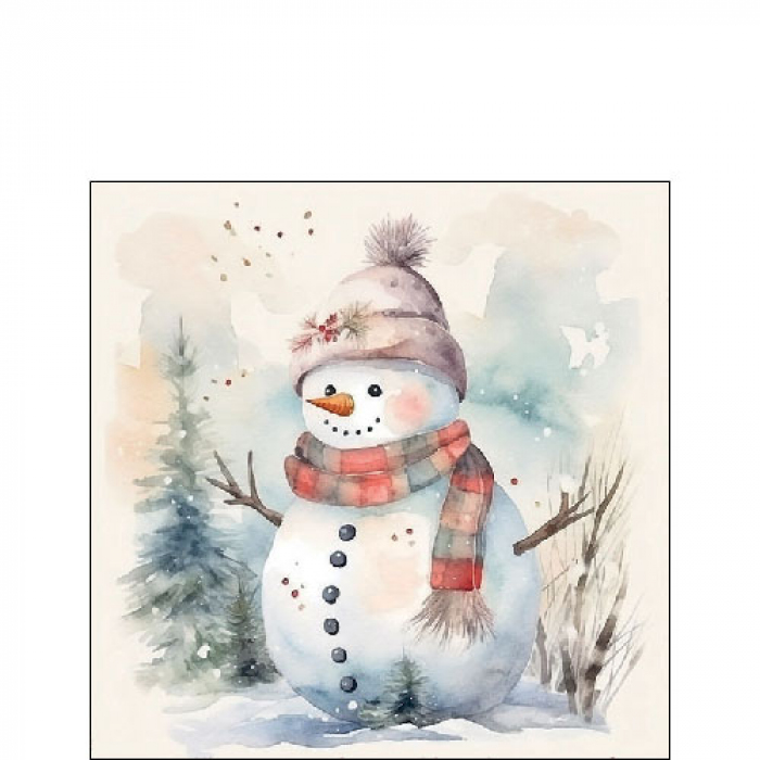 Serviette petite Bonhomme de neige