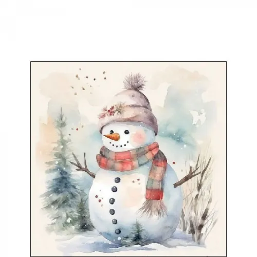 Serviette petite Bonhomme de neige