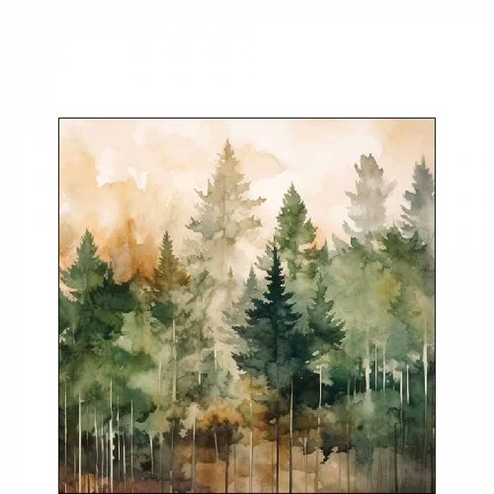 Serviette petite Paysage d'arbre