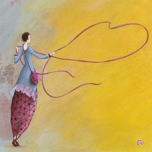 Carte postale Lasso coeur