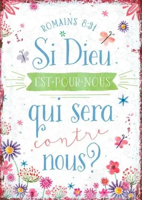 Carte postale - Romains 8:31 Si Dieu est pour nous, qui sera contre nous ?