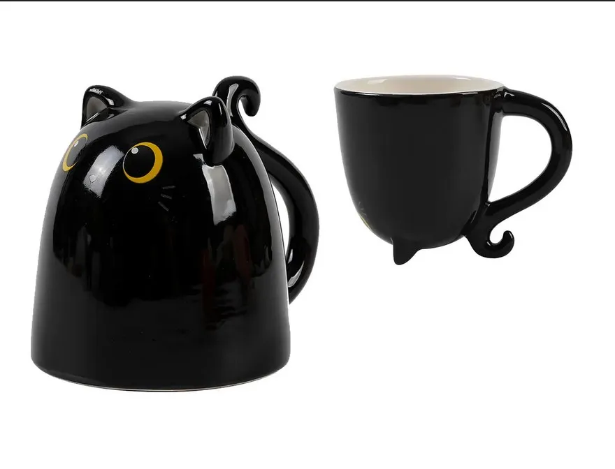 Tasse up & down chat noir