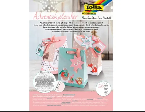 Set calendrier de l'avent pochettes cadeaux