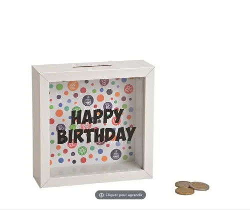 Tirelire Happy Birthday