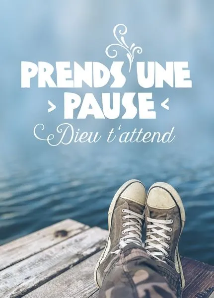 Carte postale - Prends une pause, Dieu attend